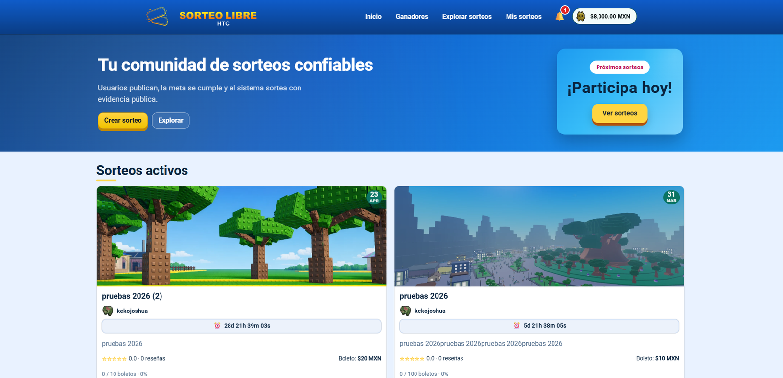 Sorteo Libre